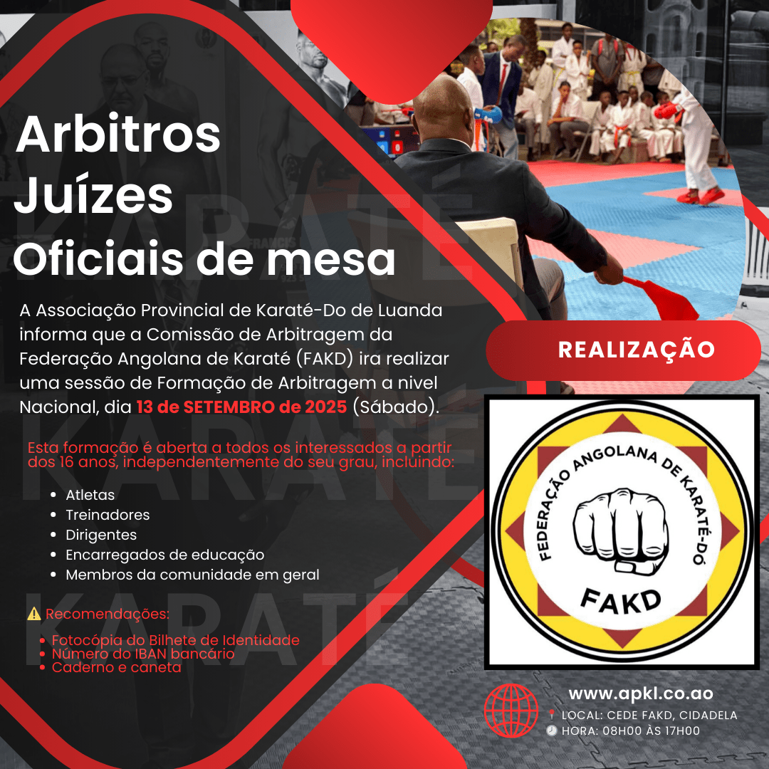 Formacao de Arbitragem para futuros candidatos e Exames Nacionais (FAKD) 2026